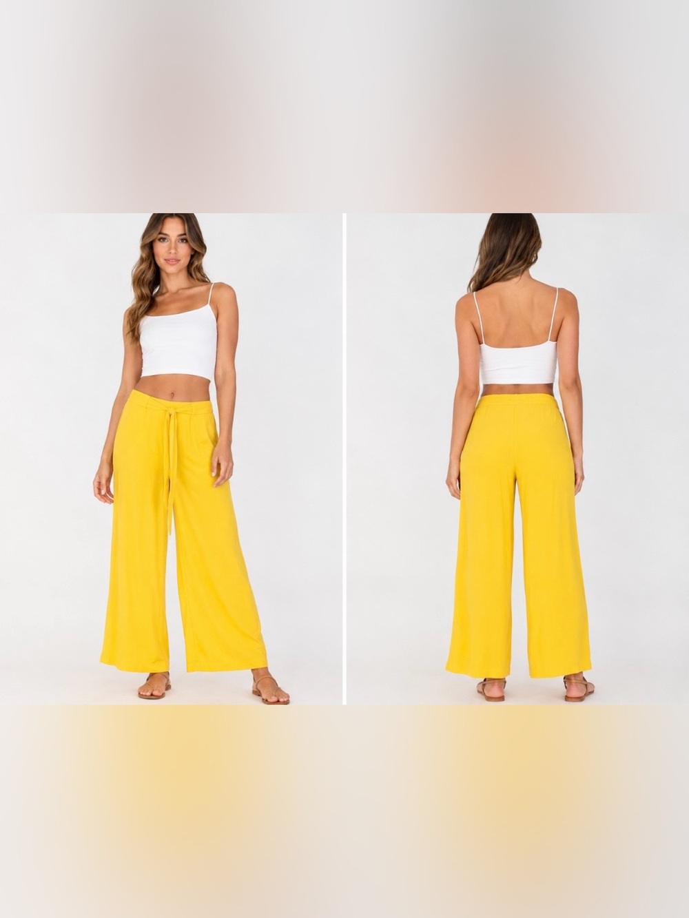 La Perla Aquasuit flare yellow pants , size XL